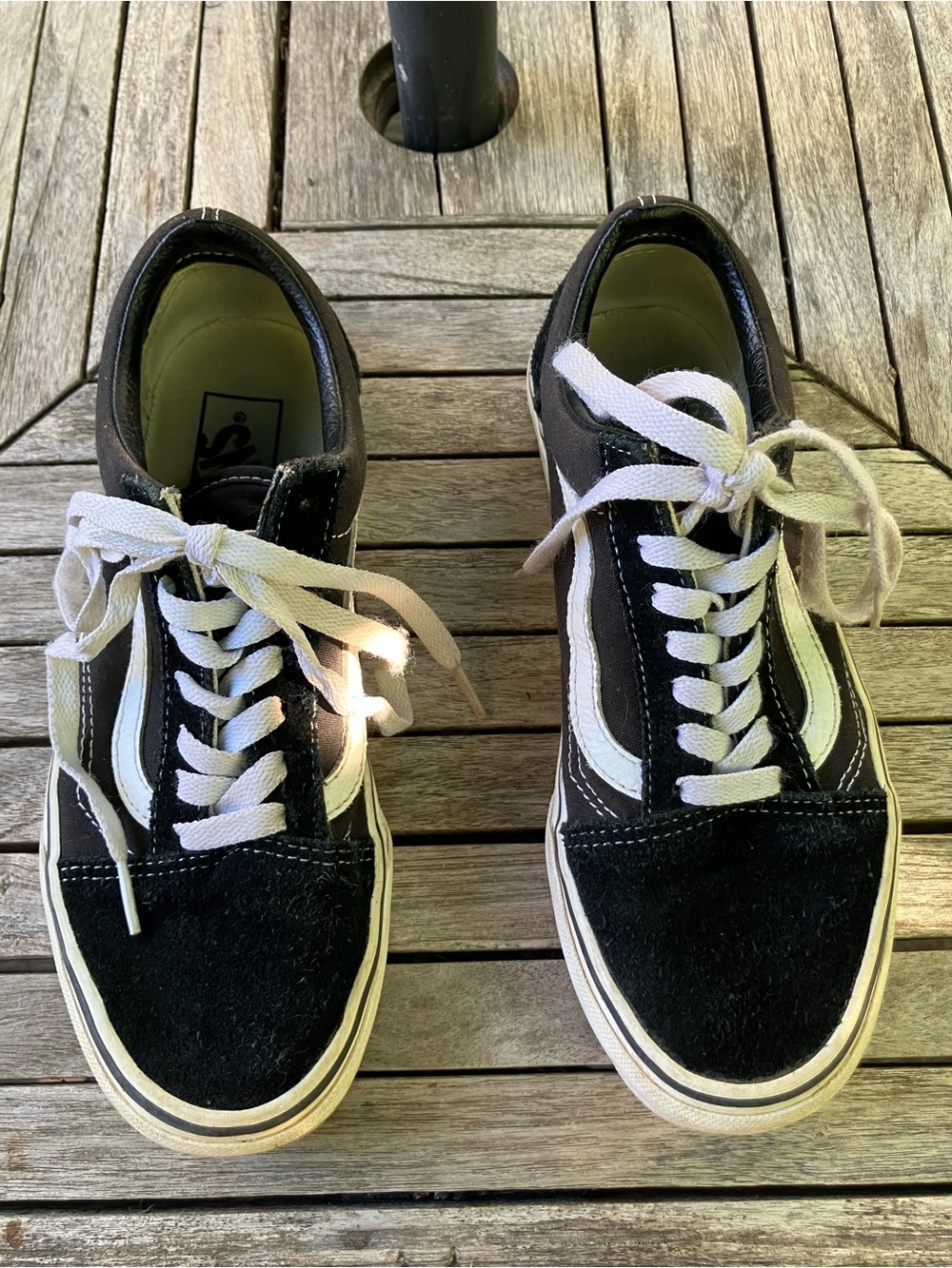 Black and White Low-Top Skate Sneakers